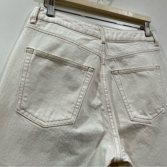Ivory high Waisted Jeans, Topshop, Size 8 - Picture 6 of 11